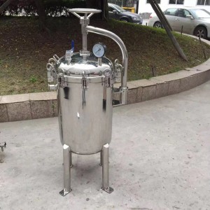 Máquina de filtro químico com caixa de filtro de saco único de entrada superior inoxidável