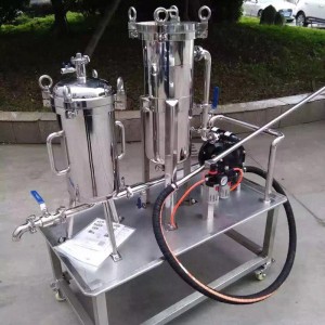 Mașină de filtrare chimică cu carcasă de filtru cu un singur sac cu intrare superioară din inox