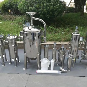 Stroj za kemični filtrirni stroj z ohišjem enovrečnega filtra z zgornjim vstopom iz nerjavečega jekla