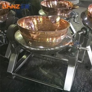 Steam heating tomato paste sugar cooking jacketed kettle with mixer