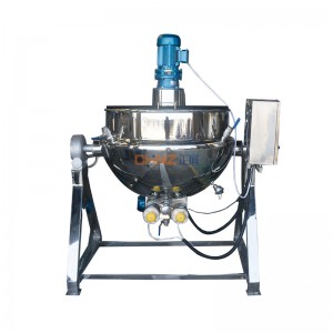 electric jacketed cooking kettle industrial jam cooking pot with mixer