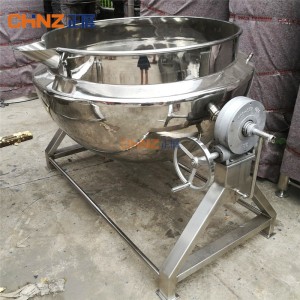 steam jacketed kettle with agitator