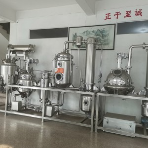 Máquina multifuncional de extracción e concentración de plantas piloto
