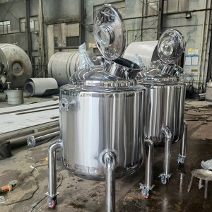 industrial 300L 500L 1000L mobile stainless steel sealed storage tank