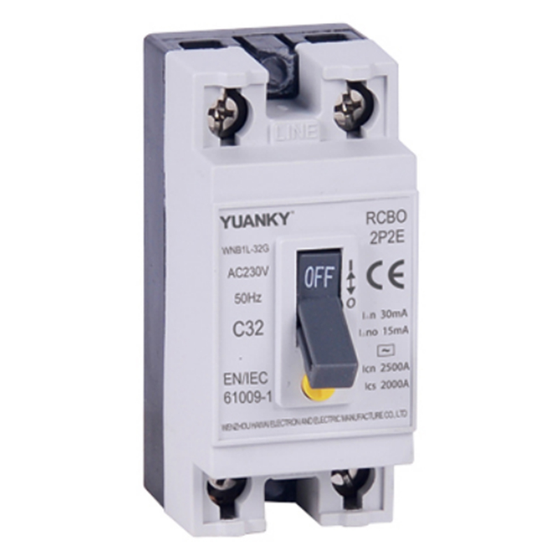 Thailand WNB1L series 2-pole 230V 50Hz RCBO circuit breaker with the ground fault protection