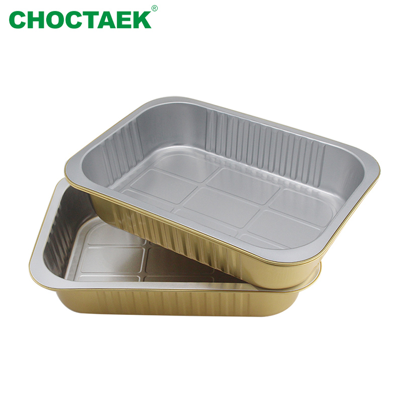 Wholesale China Disposable Aluminium Containers Manufacturers Suppliers - 1400ml Smoothwall Aluminum Foil Container Takeaway Food Container  – Choctaek
