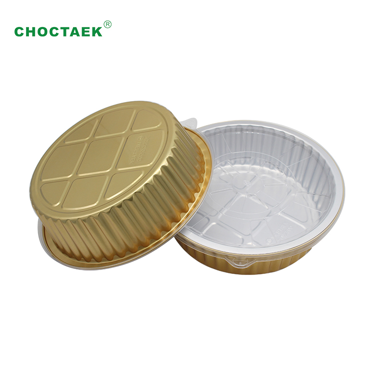 Wholesale China Aluminum Foil Box Company Factories - large capacity smooth wall aluminum foil food container  for cooking  – Choctaek