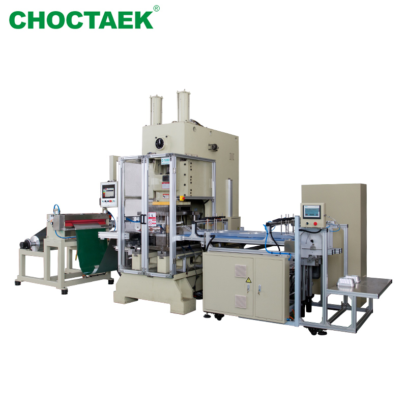 Wholesale China Aluminum Container Machine Manufacturers Suppliers - aluminum foil pan machine with 3 cavities mould  – Choctaek