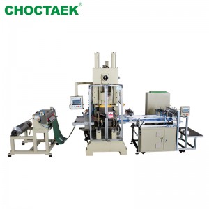 Automatic Aluminum Foil Container Making Machine with Fully Automatic Rewinding Machinery