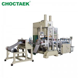 Automatic Aluminum Foil Container Making Machine with Fully Automatic Rewinding Machinery