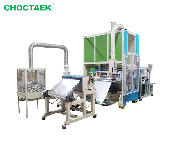 Wholesale China Aluminium Foil Food Containers Making Machine Quotes Pricelist - Silver Aluminum Foil Wrinkle Wall Tray Making Machine from China  – Choctaek