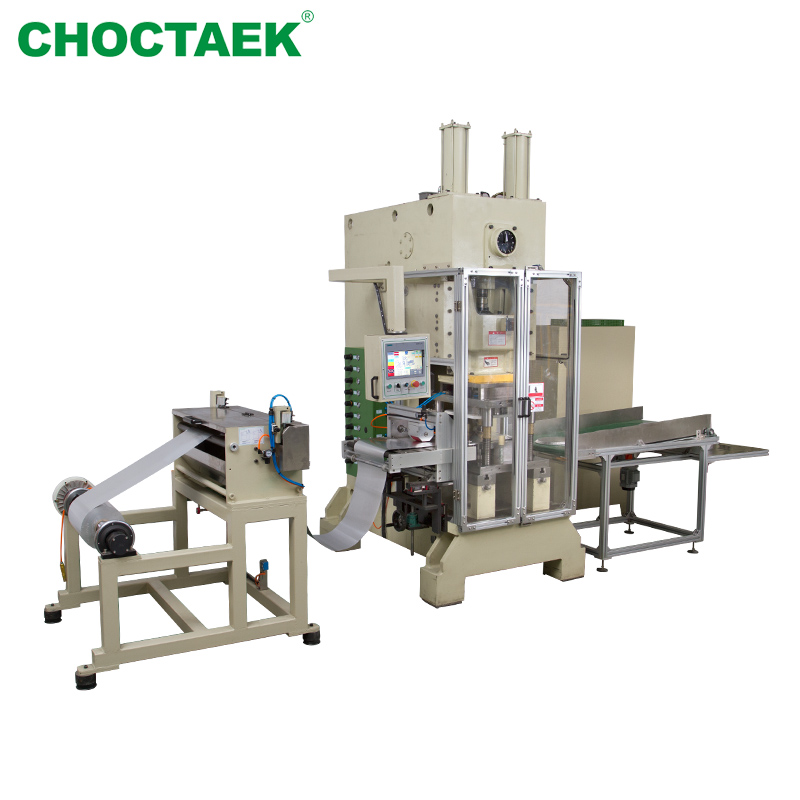 Wholesale China Silver Foil Box Making Machine Manufacturers Suppliers - Semi automatic takeaway aluminum foil box pans making machine  – Choctaek
