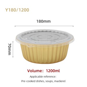 Wholesale China Rectangular Aluminum Tray Manufacturers Suppliers - Food Grade Aluminum Foil Container with Lids  – Choctaek