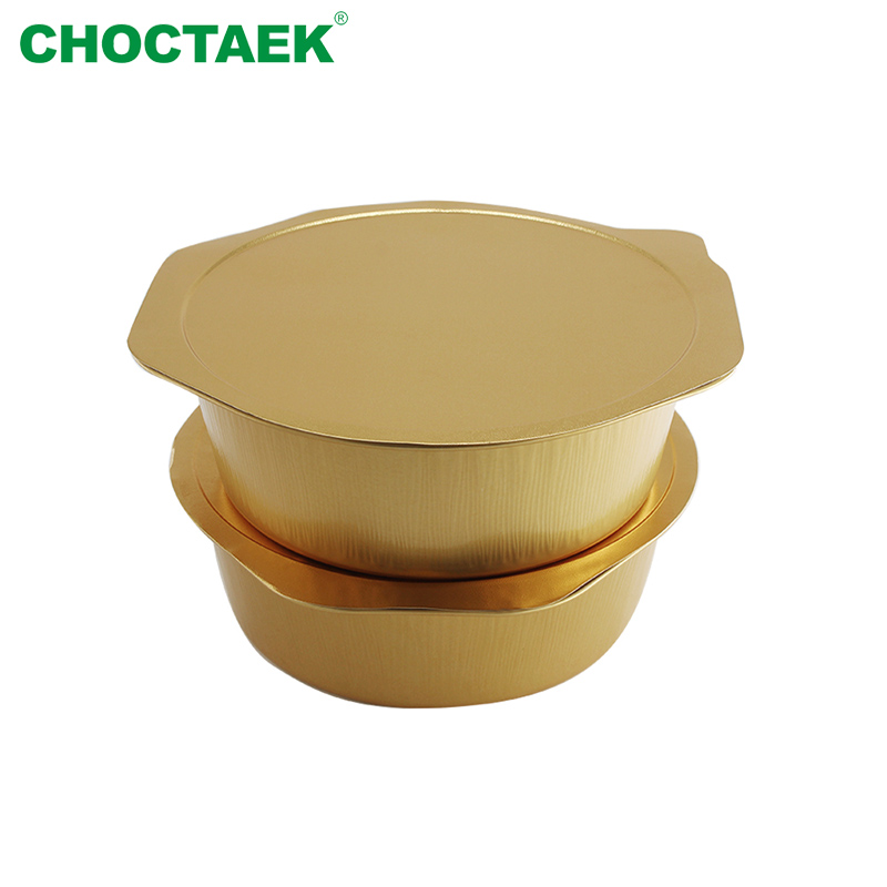 Wholesale China Small Aluminum Tray Size Companies Factory - Disposable Smooth Wall Aluminium Foil Container  – Choctaek