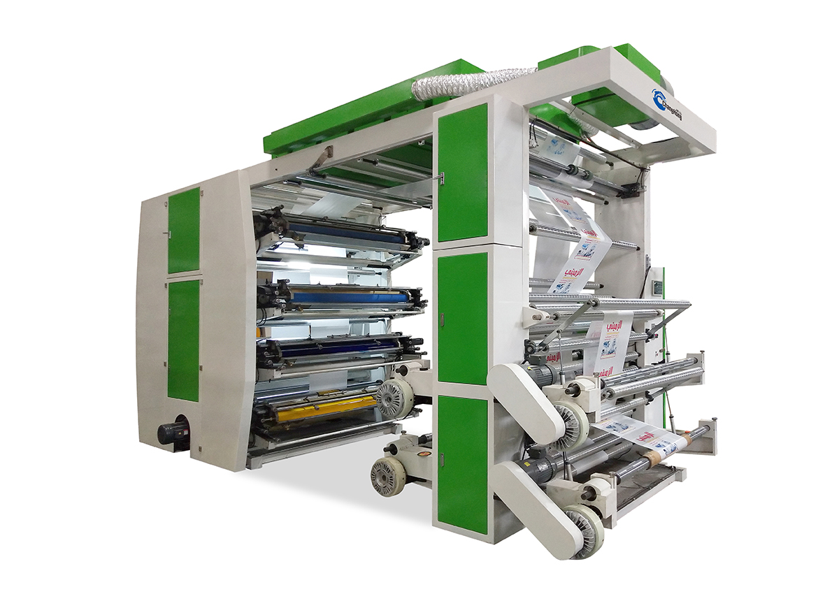 8 Colour Stack Flexo Printing Machine