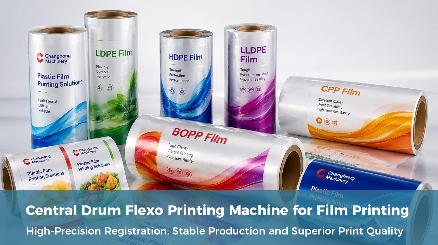 ADVANTAGES OF CENTRAL DRUM FLEXO PRINTING MACHINE FOR BOPP/PET/PE FILM PRINTING