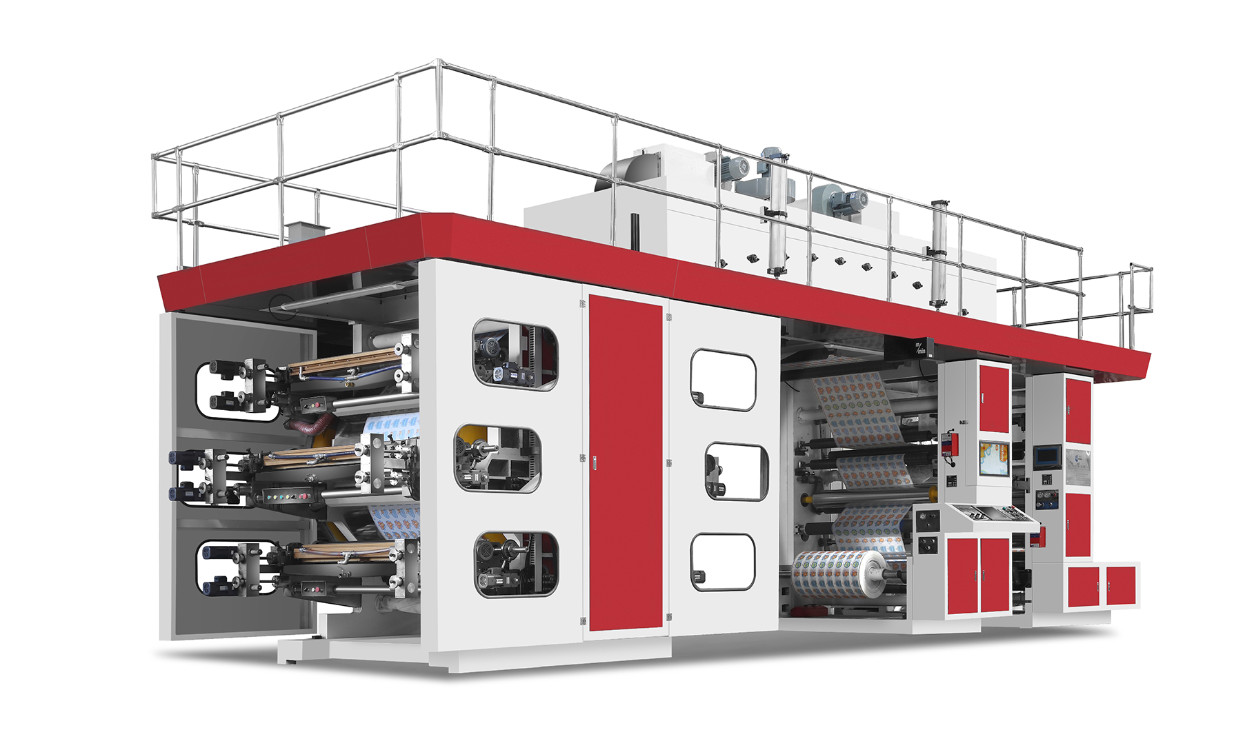 पेशेवर डिज़ाइन चीन चार रंग गुणवत्ता सीआई (सेंट्रल ड्रम) फ्लेक्सो पेपर प्रिंटिंग मशीन