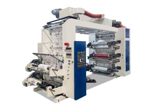 Máquina de impresión flexográfica de pila doble desbobinadora y rebobinadora