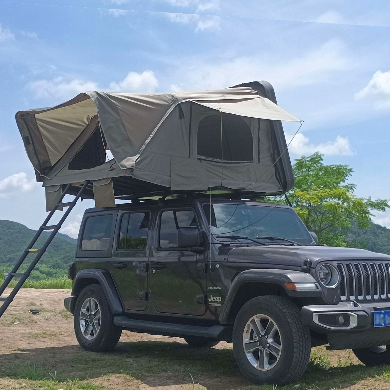 side open roof top tent