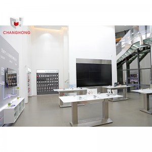 China Factory Modern Cell Phone Display Fixture Mobile Phone Shop Showcase Design Electronic Shop Interior
