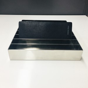 Mirro Stainless steel  rectangular square serving tray for Phone Shop Counter Design Store