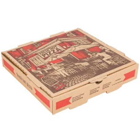 Custom Eco Friendly Durable Brown Corrugated Paper Fast Food Container  Packaging Pizza Box with Printing Logo - China Pizza Packaging Box, Kraft  Paper Box