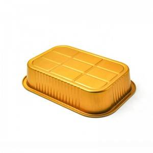 Gold Aluminum Foil Take-away Box