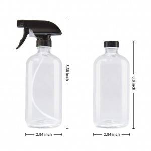 500ml Matte Black Glass Spray Bottle