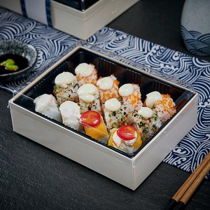 Biodegradable Poplar Wooden Sushi Boxes