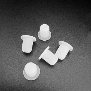White circular dustproof silicone bottle stopper