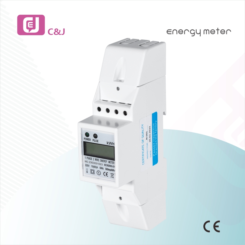 China manufacturer High Quality 1 Phase 2 Wire DIN-Rail Energy Meter