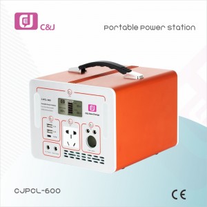 Hot-selling C&J Outdoor 25.9V 24ah  621Wh Portable Battery Power Station with 600W Solar Panel