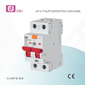 New design CJAF2-63 2P 6kA DIN Rail Arc Fault Detection Device AFDD