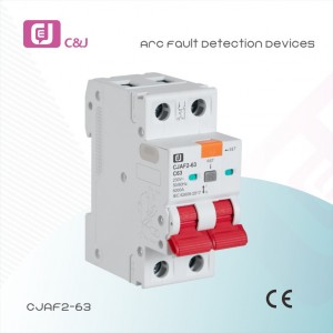 New design CJAF2-63 2P 6kA DIN Rail Arc Fault Detection Device AFDD