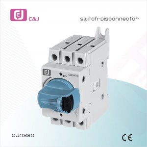 CJAS80 3P 80A Din-Rail installation electrical  Switch Disconnector for solar system