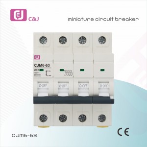 CJM6-63 1-4P 6kA 230/400V 6-63A Electrical MCB Miniature circuit breaker with CE