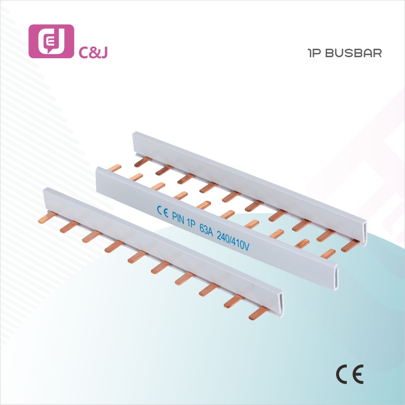 1P 63A Pin Type Copper Busbar for Distribution Box MCB Connector Busbar