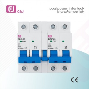 Factory price 1P/2P/3P/4P DIN Rail MTS Dual Power Manual Transfer Isolating Interlock Circuit Breaker