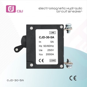 China Supplier 250V 5A Manual Resettable Electromagnetic hydraulic circuit breaker For Equipment