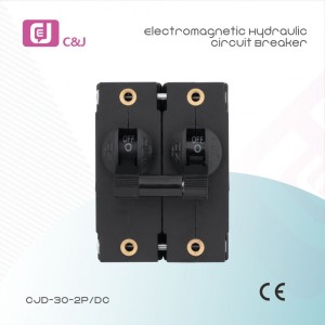 Hot Selling CJD-30-2P/DC Push Manual Reset Magnetic Electromagnetic hydraulic circuit breaker