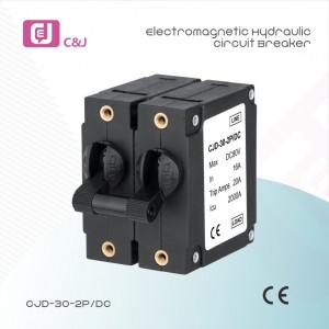 Hot Selling CJD-30-2P/DC Push Manual Reset Magnetic Electromagnetic hydraulic circuit breaker