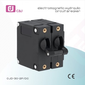 Hot Selling CJD-30-2P/DC Push Manual Reset Magnetic Electromagnetic hydraulic circuit breaker