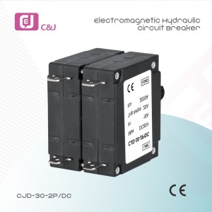 Hot Selling CJD-30-2P/DC Push Manual Reset Magnetic Electromagnetic hydraulic circuit breaker