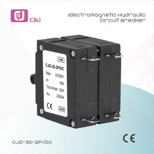Hot Selling CJD-30-2P/DC Push Manual Reset Magnetic Electromagnetic hydraulic circuit breaker