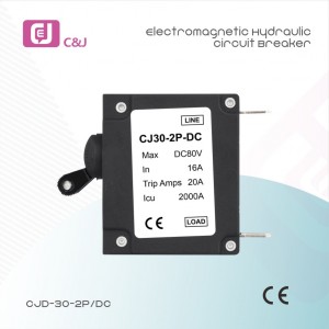 Hot Selling CJD-30-2P/DC Push Manual Reset Magnetic Electromagnetic hydraulic circuit breaker