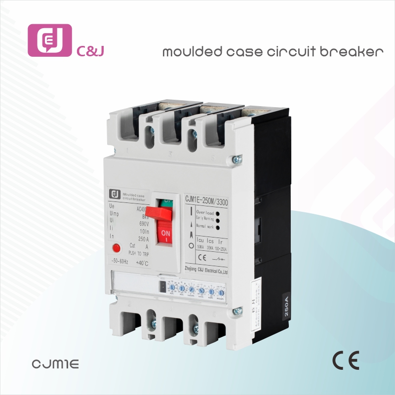 CJM1E-250M/3300 AC400V 10-630A Compact DIN Rail Moulded Case Circuit Breaker MCCB