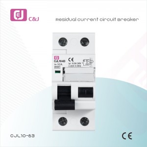 China Factory CJL10-63 2p 6ka 25-63A RCBO, MCB Residual Current Circuit Breaker
