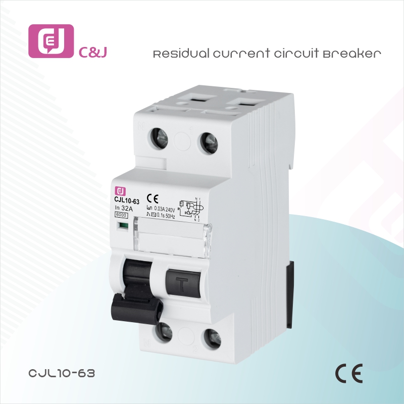 China Factory CJL10-63 2p 6ka 25-63A RCBO, MCB Residual Current Circuit Breaker