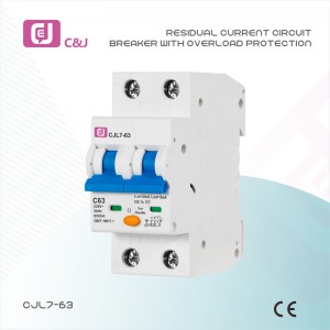 CE Certification Rcbo Electrical Supplier Residual Current Circuit Breaker With Overload Protection CJL7-63  – C&J