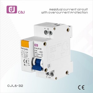 China OEM Dc Rcbo Factory Residual Current Circuit Breaker with Overcurrent Protection CJL6-32  – C&J